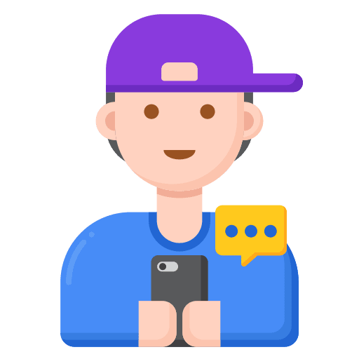 Millenial young teen boy icon