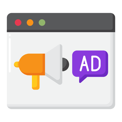 Online advertising megaphone internet online advertising icon