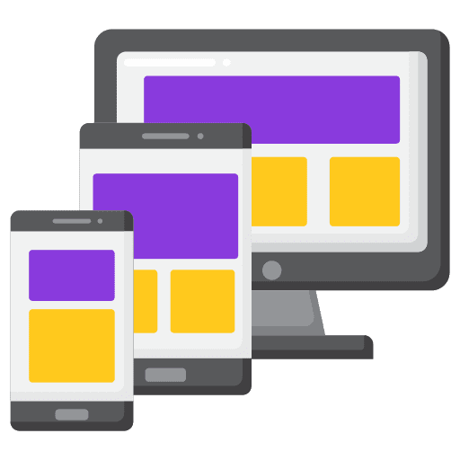 Responsive design smartphone seo laptop icon