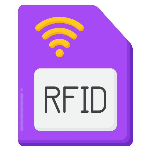 Rfid chip tools and utensils rfid chip payment method icon