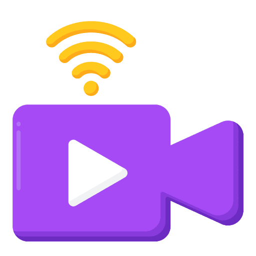 Video stream ui live streaming live icon