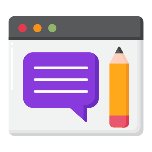 Blog seo and web content writing blogger icon