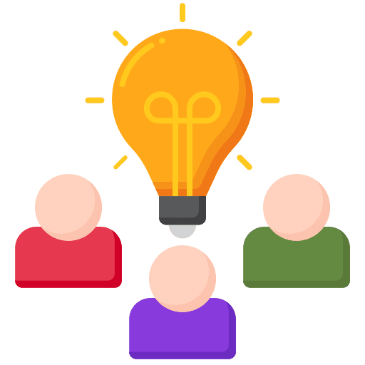 Idea collaboration partner idea icon