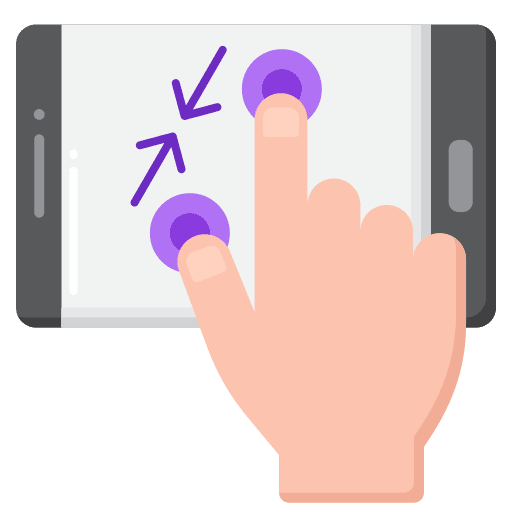 Pinch pinch cellphone communications icon