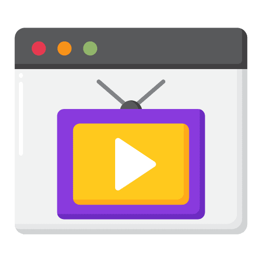 Series music and multimedia entertainment smart tv icon