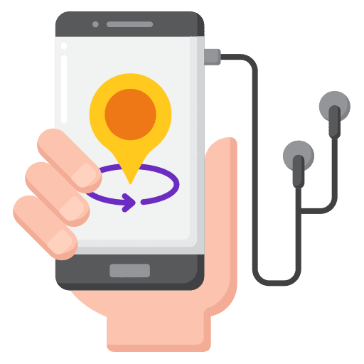 Smartphone audio sound earphone icon