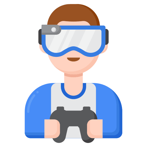 Gamer gamer player male icon