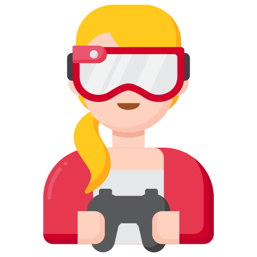 Gamer gaming occupation girl icon