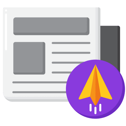 Newspaper news feed press release reporter icon