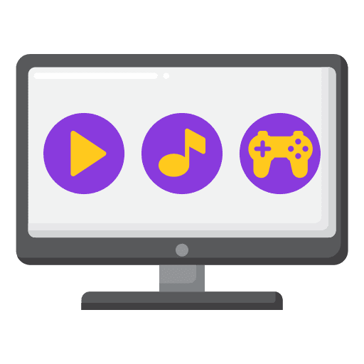 Smart tv screen device smart tv icon