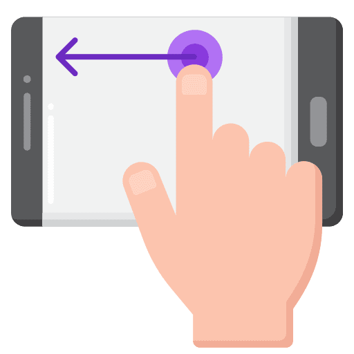 Swipe communications smartphone responsive design icon