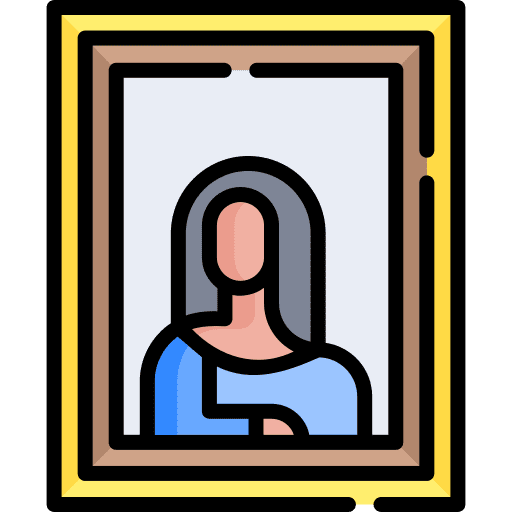 Painting museum portrait cultures icon Painting museum portrait cultures icon