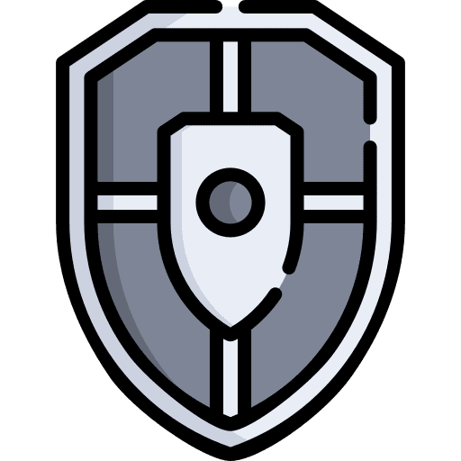 Shield knight shield security icon