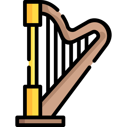 Harp music and multimedia cultures harp icon Harp music and multimedia cultures harp icon