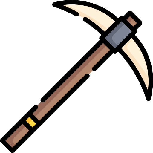 Pickaxe pick dig work tools icon Pickaxe pick dig work tools icon