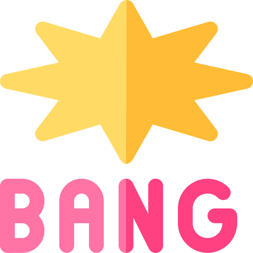 Bang fire explosion message icon