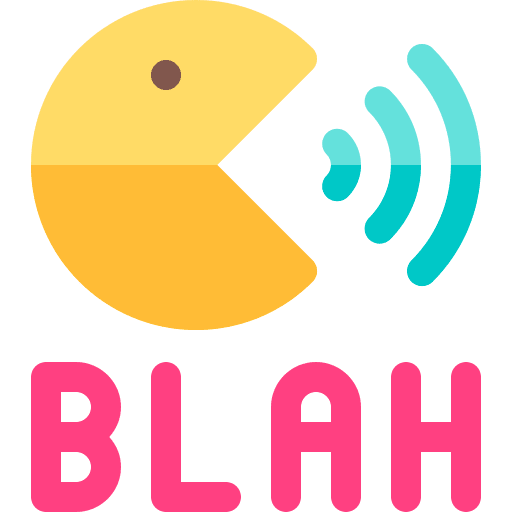 Blah blah blah social media emojis smileys icon
