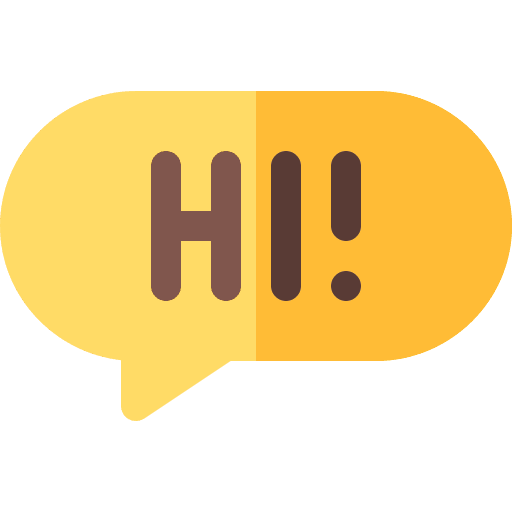 Hi social media hi sign icon