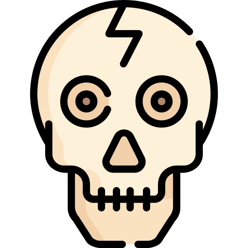 Skull anatomy bone creepy icon Skull anatomy bone creepy icon