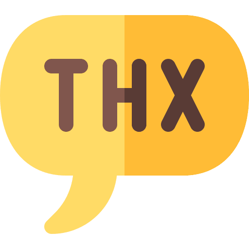 Thank you speech bubble communications thank you icon