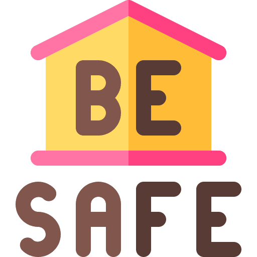 Be safe social media communications bubbles icon Be safe social media communications bubbles icon