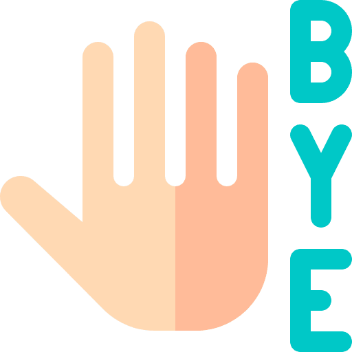 Bye bye bubbles communications icon Bye bye bubbles communications icon