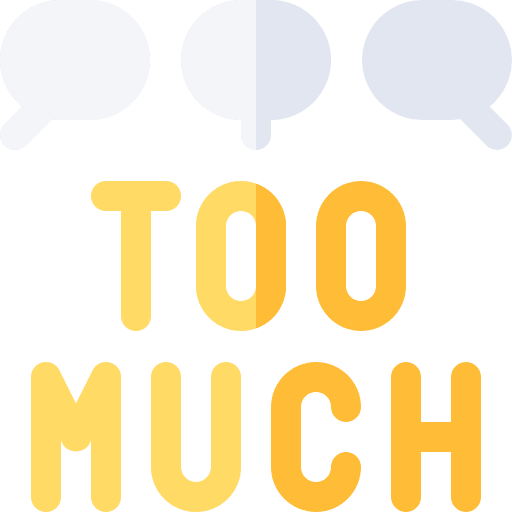 Too much social media bubbles sticker icon Too much social media bubbles sticker icon