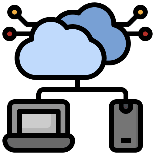 Demand elastic cloud flexible icon