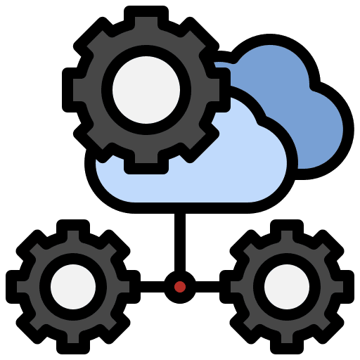 Management cloud computing settings data management icon Management cloud computing settings data management icon