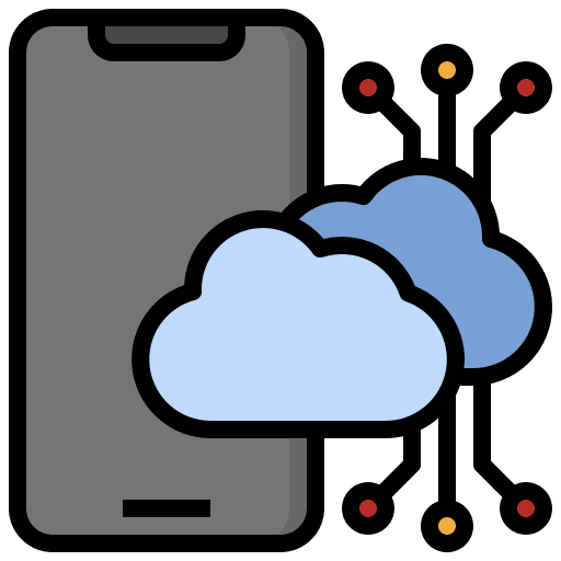 Smartphone phone cloud file icon Smartphone phone cloud file icon