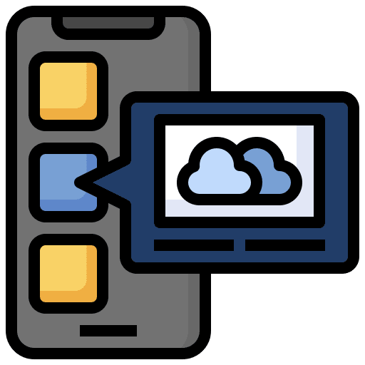Application meteorology cloud communications icon Application meteorology cloud communications icon