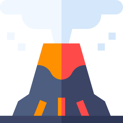 Volcano mountain nature lava icon Volcano mountain nature lava icon