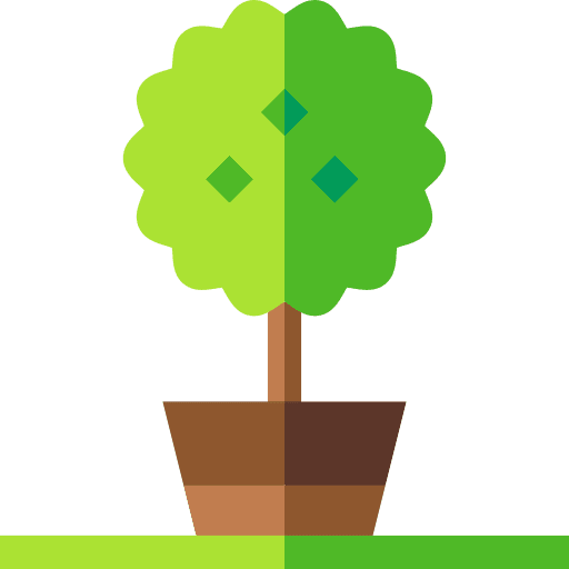 Myrtus botanic pot plant icon Myrtus botanic pot plant icon