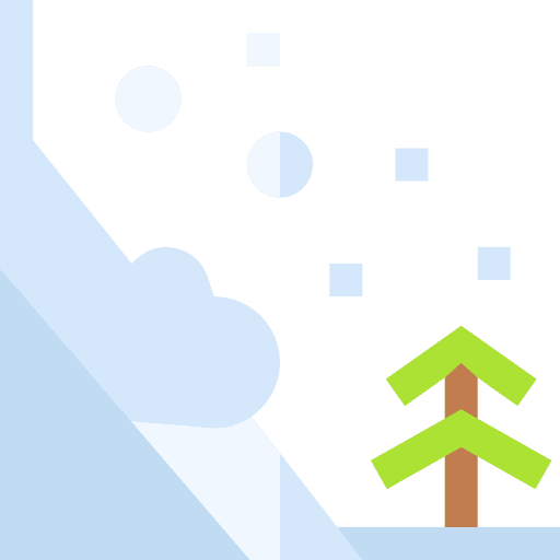 Avalanche danger pine tree snow icon Avalanche danger pine tree snow icon