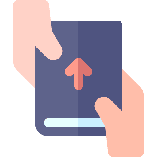 Hand over hand over library education icon