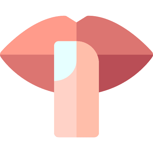 Silence library lips signaling icon
