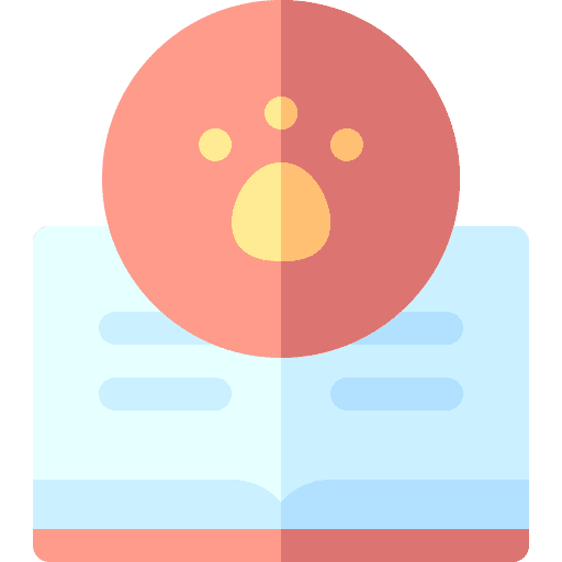 Zoology education studying book icon