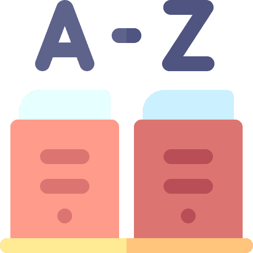 Archive alphabet library reading icon Archive alphabet library reading icon