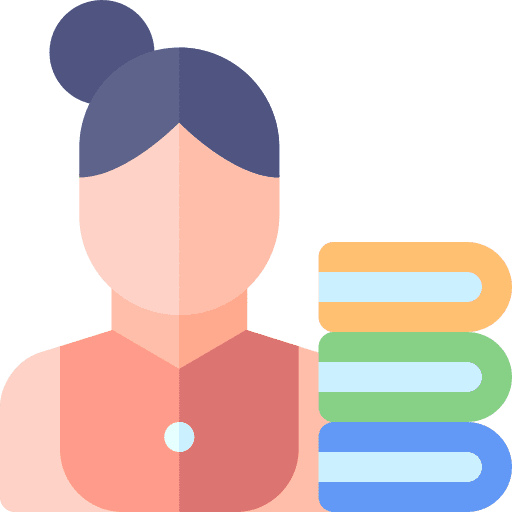 Librarian caucasian education black hair icon Librarian caucasian education black hair icon