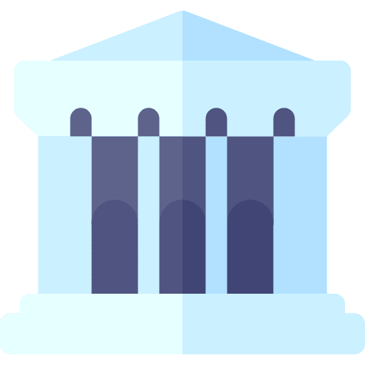 Library architecture and city book building icon Library architecture and city book building icon