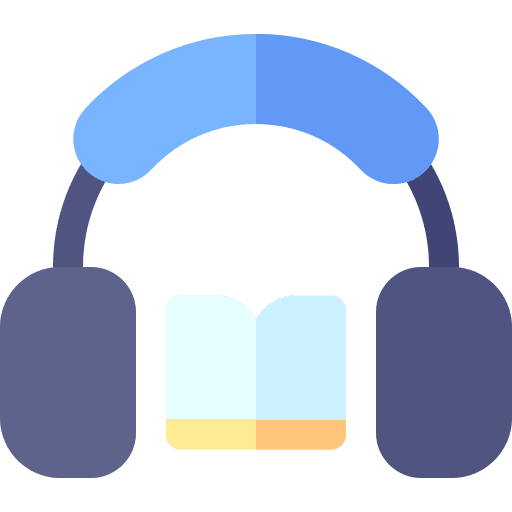 Audiobook study headphone book icon Audiobook study headphone book icon