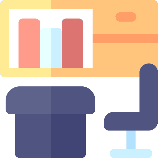 Table library studying education icon Table library studying education icon