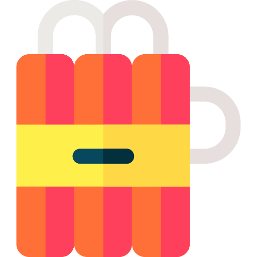 Bomb explosion terrorism explosive icon