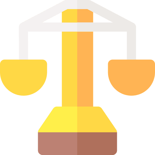 Justice scale balance equality icon