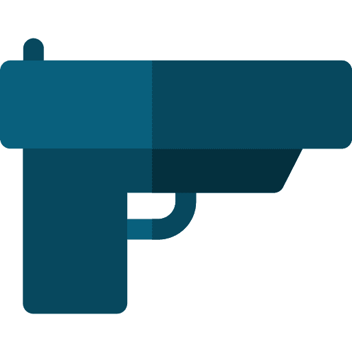 Gun shooting pistol handgun icon Gun shooting pistol handgun icon