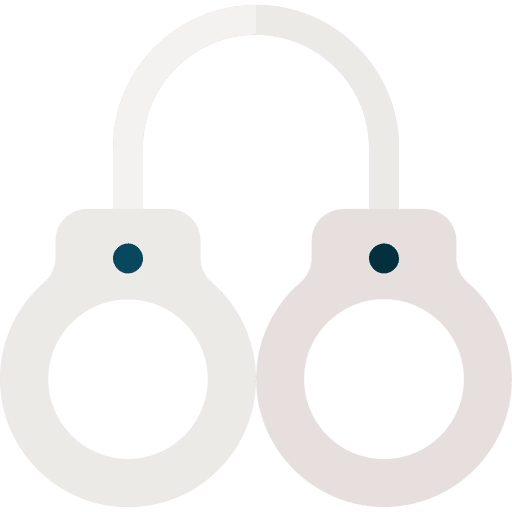 Handcuffs arrest police guard icon Handcuffs arrest police guard icon