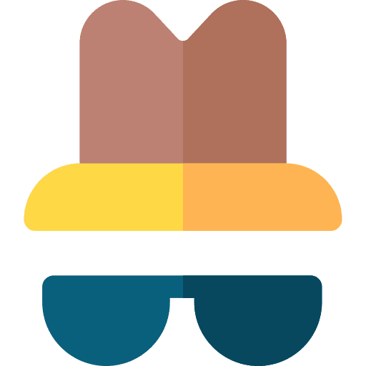 Spy hat professions and jobs sunglasses icon Spy hat professions and jobs sunglasses icon