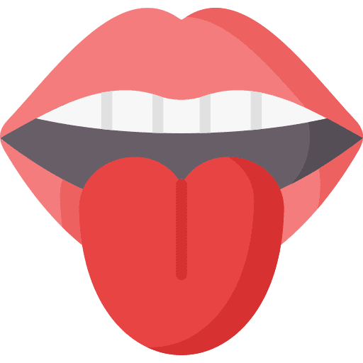Tongue lips sense healthcare and medical icon Tongue lips sense healthcare and medical icon