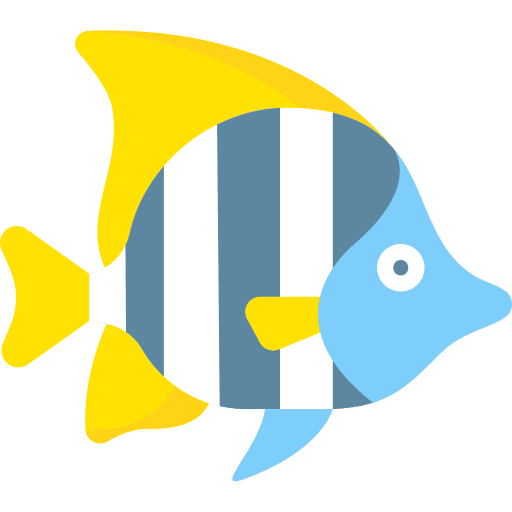 Fish aquarium sea life aquatic icon