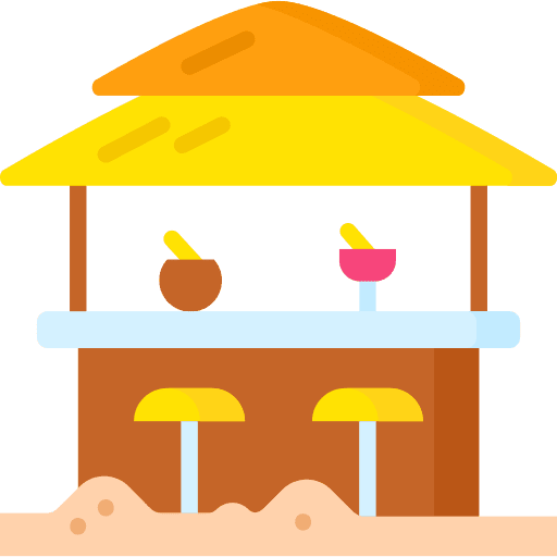 Beach bar buildings beach bar architecture and city icon Beach bar buildings beach bar architecture and city icon